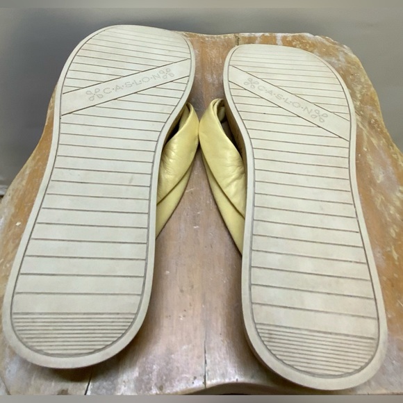 Caslon Cnantonella-Lea Yellow Leather Platform Flip Flop Sandal - Picture 8 of 8